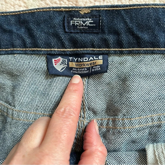 NWT Tyndale Workwear Jeans Arc Rated Flame Resistant Size 40/34 USA Made - Picture 3 of 11
